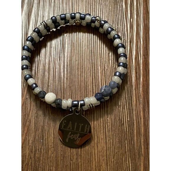 Handmade Beaded Wrap Bracelet for Her/ Religious Bracelet/ Seed Bead Bracelet - Picture 3 of 7